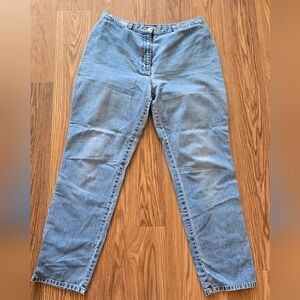 Lauren Ralph Lauren Straight-Leg High Rise Denim Jeans in Light Blue Wash